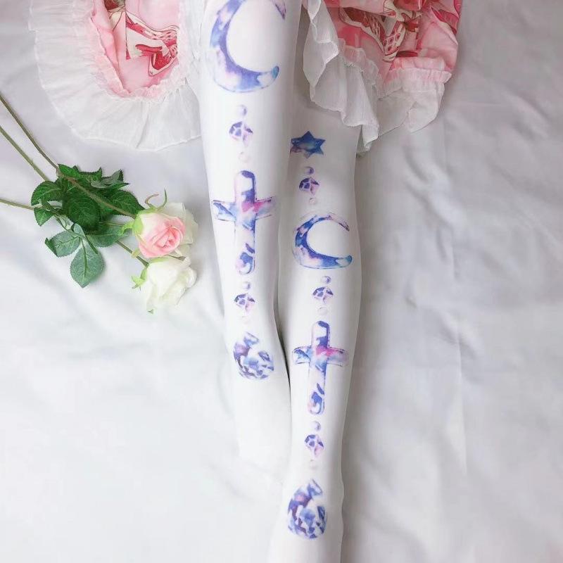 Колготки Lolita Soft Girl длиной до колена - милые летние/осенние утягивающие носки