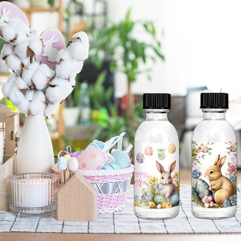 6 шт. самоклеящиеся наклейки сезонные украшения мультфильм кролик для кружек своими руками чайные чашки пасхальные наклейки с кроликом пасха