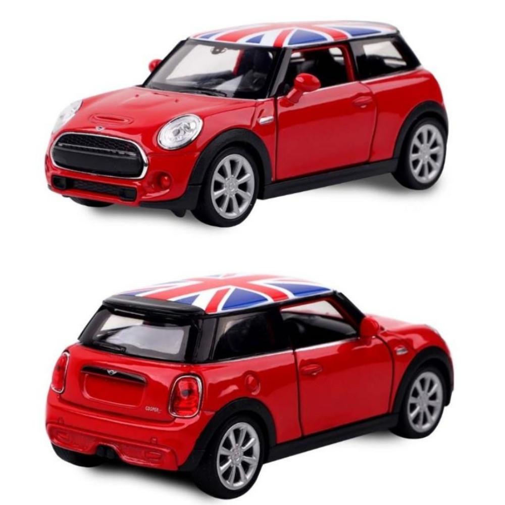 WELLY 4.75" New Mini Hatch Diecast Full Back Mini Car / Red