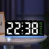 Digital Alarm Clock with Mood Light Temperature Date Week Display 2 Alarms Snooze Electronic Table Clock 4 Levels Brightness 12/24H LED Clock