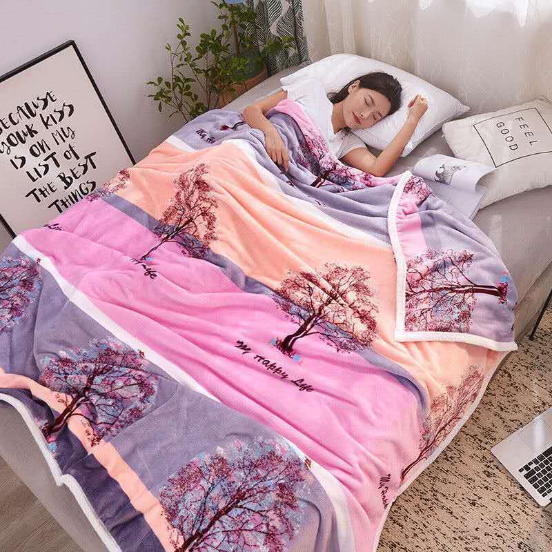 Фланелевые простыни, утолщенное одеяло, одеяло из кораллового флиса, четырехсезонное, общее, одноместное, двойное, для студенческого общежития