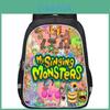 Прочный Нейлоновый Рюкзак My Singing Monsters с Яркими Принтами для Школьников