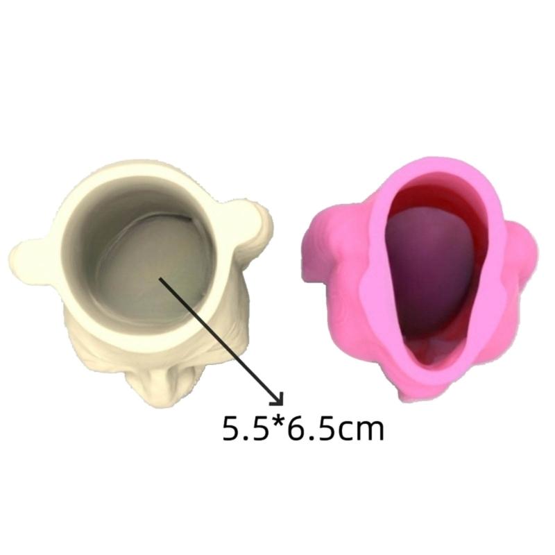 Unique Plant Flower Pot Mould Uncle Face Silicone Mold Succulent Planter Epoxy Resin Mold Garden Figurines Outdoor