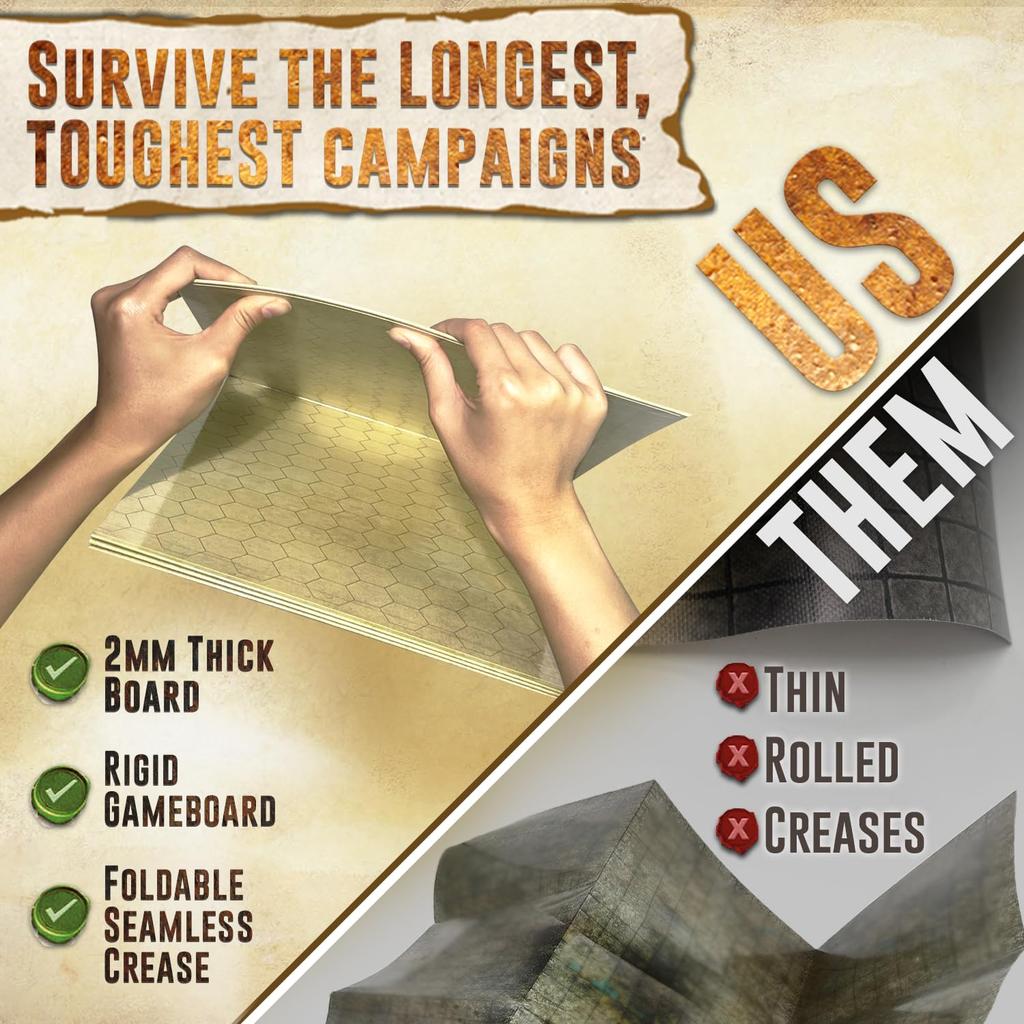 Оригинальная игровая доска Battle Grid x Dungeons Dragons Mat Whiteboard Hex RPG Miniature Map Grid DND 5th Edition Table Top Dice Set Wizards of the Coast