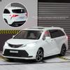 1:24 Scale SIENNA MPV Van Toy Car Model Diecast Miniature Pull Back Sound & Light Doors Openable Collection Gifts for Boy Kid