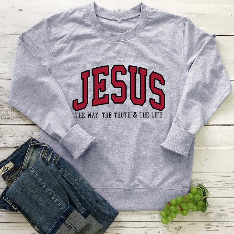 Цветной свитер «Иисус путь, истина, жизнь», христианские поты, вдохновляющие пуловеры, женские повседневные топы с библейскими стихами