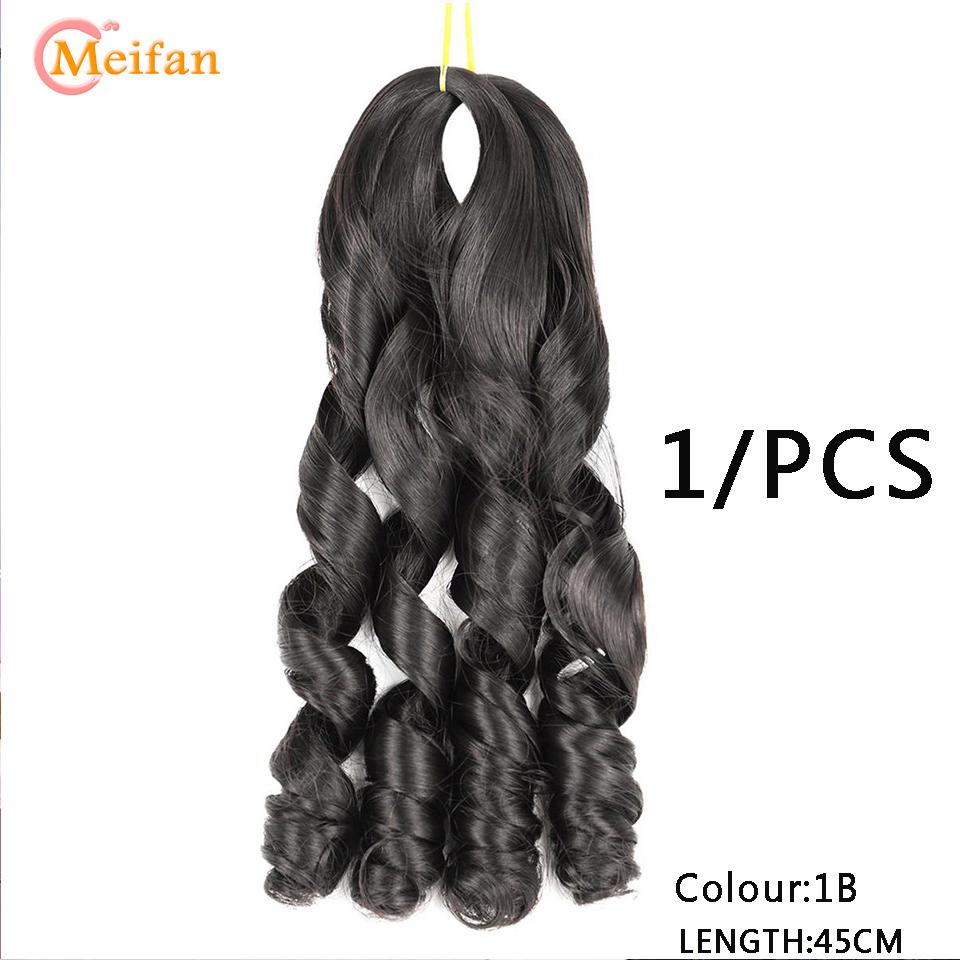 18-дюймовые синтетические свободные волнистые плетения волос, большие волны, вязанные крючком волосы, предварительно растянутые французские кудри, омбре, косы для женщин