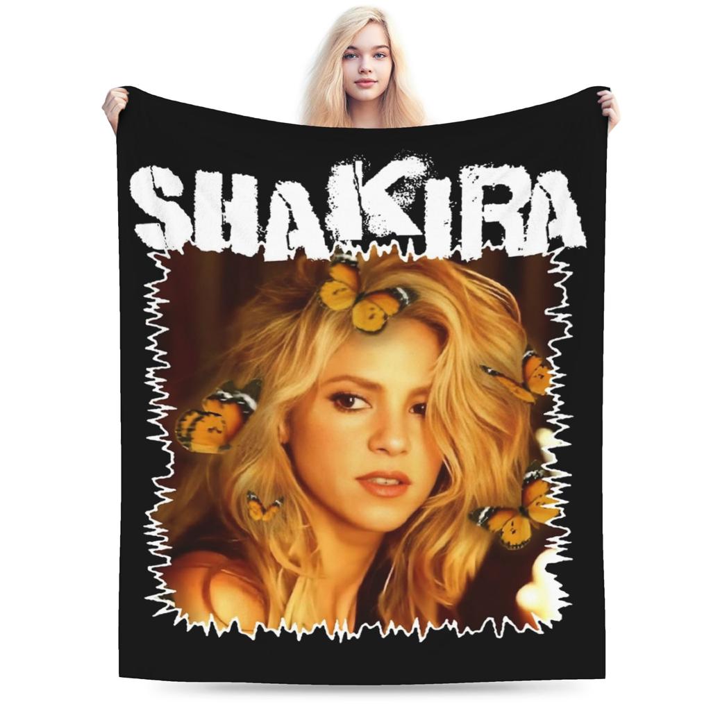 Singer Shakira Blankets Fleece Textile Decor Portable Ultra-Soft Throw Blanket for Bedding Bedroom Bedspread