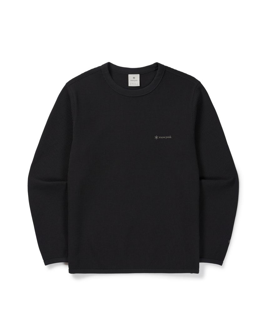 SNOWPEAK APPAREL Вафельная толстовка Teijin Delta Peak (S26Futht16) черный