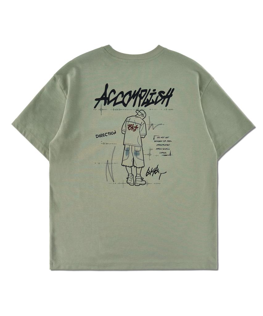 BUNKERBUSTER Футболка с коротким рукавом Accomplish Drawing Mq2Tu246_Светло-хаки