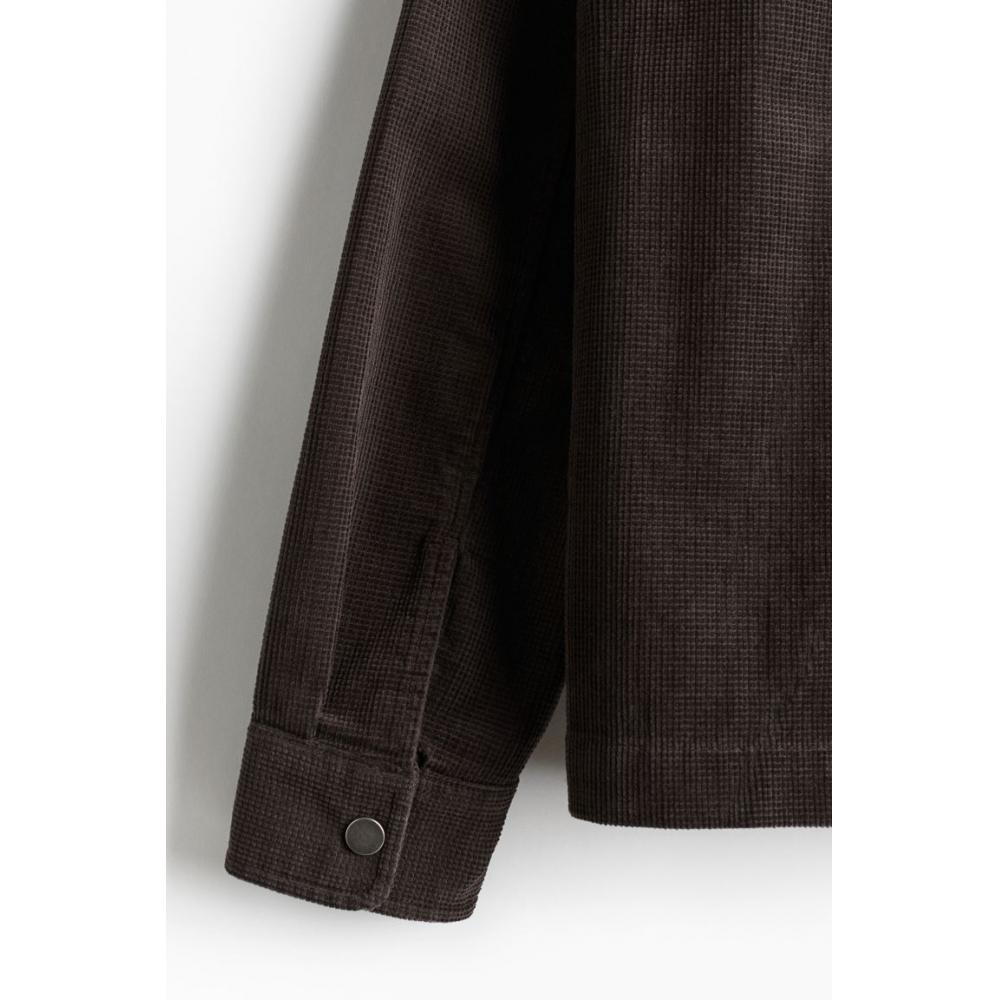 HM Corduroy oversHirt Regular Fit Brown