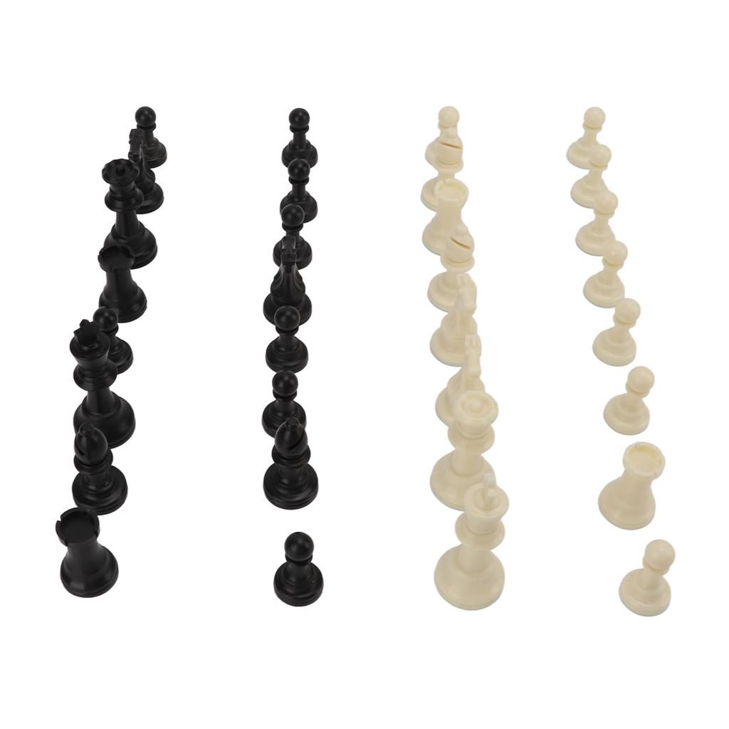 Chess Pieces Only PP Replacement Chessmen Figurine Pieces 75mm Height King for Party Camping Relaxing