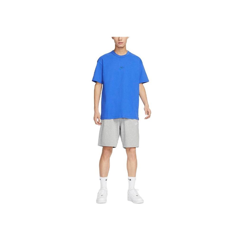 Nike Футболка свободного кроя с короткими рукавами Premium Essentials и врезными рукавами, мужские топы Game-Royal-Blue DO7393-480