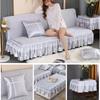 Armless Sofa Cover Folding Sofa Bed Cover Couch Covers with Skirt Slip Resistant Sofa Cover for Living Room
