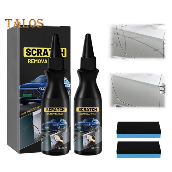 2/3 шт. Паста для ремонта царапин на автомобиле с губкой 100 мл Профессиональный набор для удаления царапин на транспортных средствах Полировочный воск для глубоких царапин