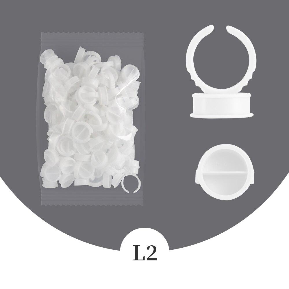 Оптовая продажа, 100 шт., одноразовые клеевые кольца для наращивания ресниц, розовый держатель для клея, контейнер для клея, пигмент для татуировки