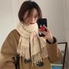 Female Winter For Girls Autumn Grid Wraps Korean Style Shawls Knitted Shawls Plaid Scarves