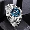 Watch Men's Stainless Steel Band Business Classic Fashion Luminous Sports Quartz Watch