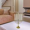 Hanukkah Menorah 7/9 Branch Candle Holder for 0.51in Dia Candle Detachable Candelabras Vintage Iron Candles Stand Decor