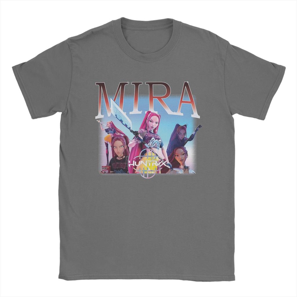 Mira Kpop Demon Hunters Huntrix T-Shirt Summer  Cotton T-Shirts For Men Harajuku Casual Tee Shirt Short Sleeve Y2K Fun Tops