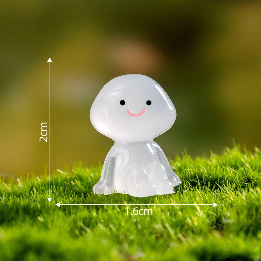 Glow In Dark Luminous Small People Figurines Cartoon Little Man Statue  Fairy Garden Decorations