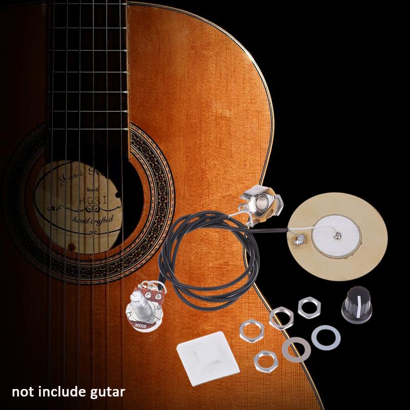 Metal Pickup Piezo Contact Microphone Transducer Prewired Amplifier Pickups For Guitar Violin Banjo Replacement Parts