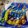 Custom Name Blanket Eeveelutions Moonlit Flannel blankets Patterns Throw Blanket All-Season Soft Gift for Couch, Bed, Camping Birthday gifts