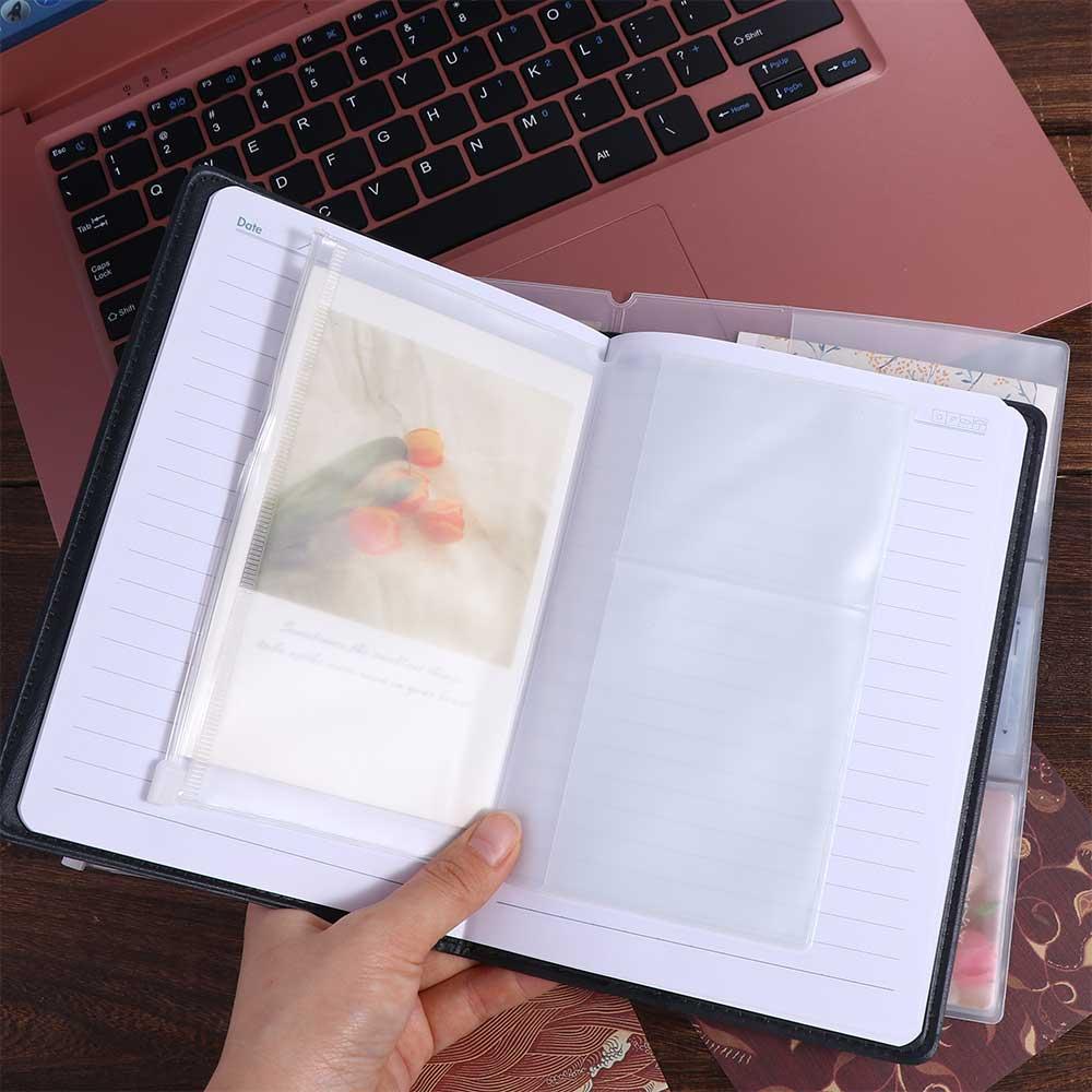 Стандартная сумка для хранения блокнота, органайзер для журнала, держатель для карт, ПВХ сумка на молнии, сумка на молнии для блокнота