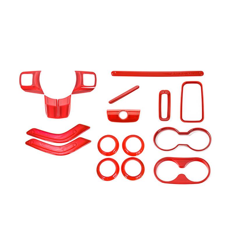 SHINEKA ABS украшение интерьера автомобиля, наклейки, полный комплект отделки, 2/4 дверные аксессуары для Jeep Wrangler JK JKU