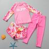2024 Kids' Quick-Dry Swimsuit Set: Long-Sleeve Sunscreen, Split Design for Girls & Boys