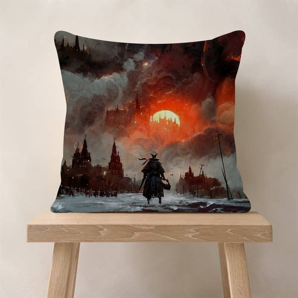 Fantasy Bloodborne Video Game Pillowcase Toon Gift Cushion Cover Bedroom Home Sofa Chair Seat Decor Pillow Case