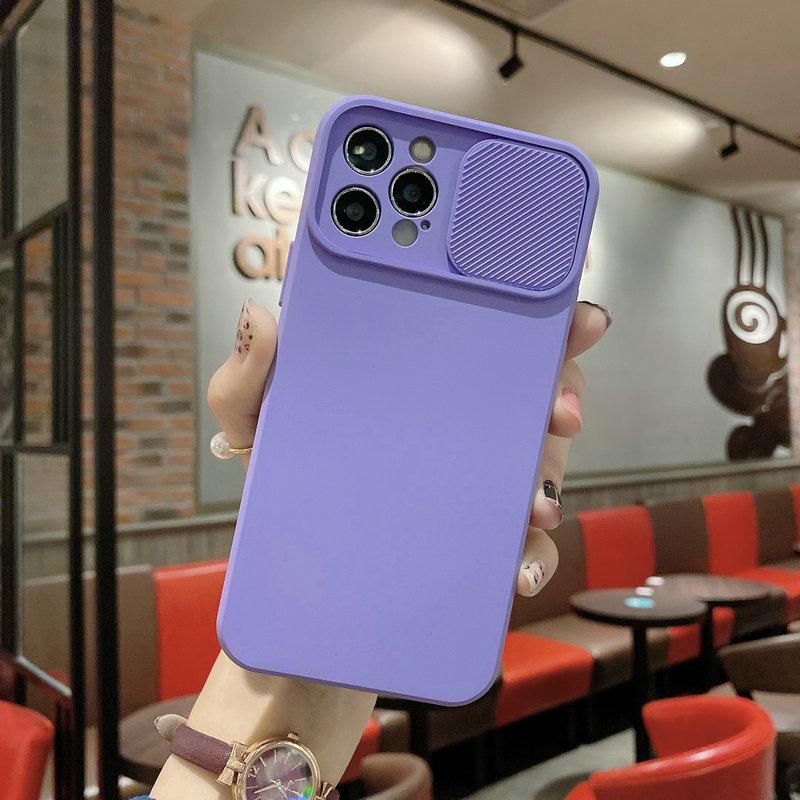 Раздвижной чехол с выдвижным окном для iPhone Samsung Xiaomi Redmi Мягкий силиконовый защитный чехол для объектива камеры