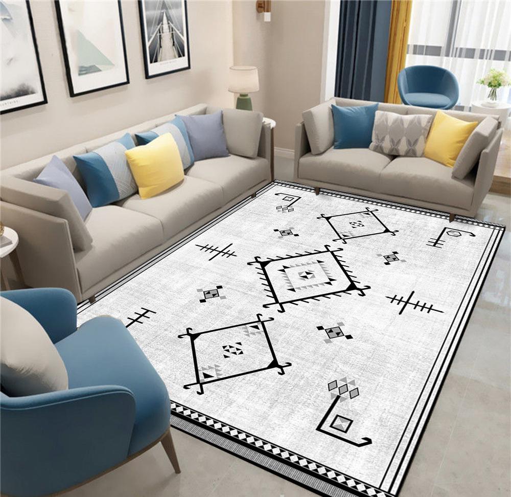 Марокканский богемный стиль Ковер Гостиная Диван Спальня Придверный коврик Нескользящий Мультяшный Каваий Домашнее украшение Коврик для девочки