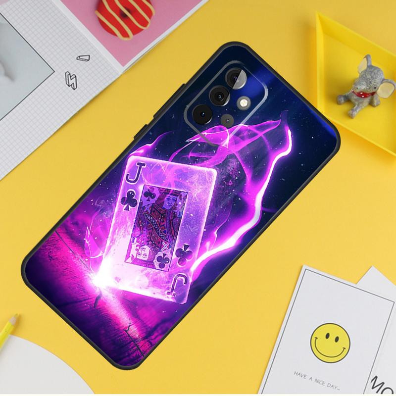 Poker Playing Card Cover For Samsung Galaxy A34 A35 A14 A15 A25 A53 A33 A13 A52 A32 A12 A51 A71 A54 A55 Case