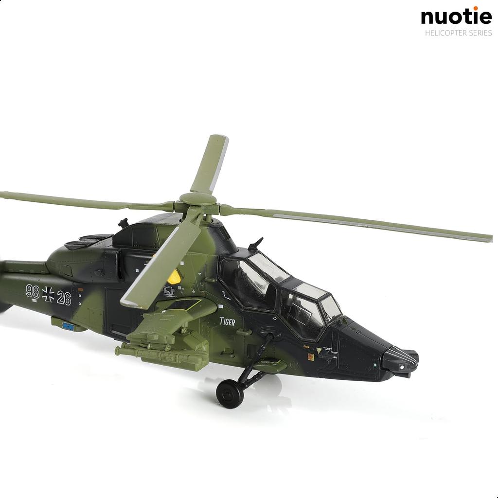 NUOTIE EC665 Eurocopter Tiger Металлическая модель самолета с подставкой UAT Немецкая военная литая модель вертолета из сплава Военная коллекция самолетов 1/72