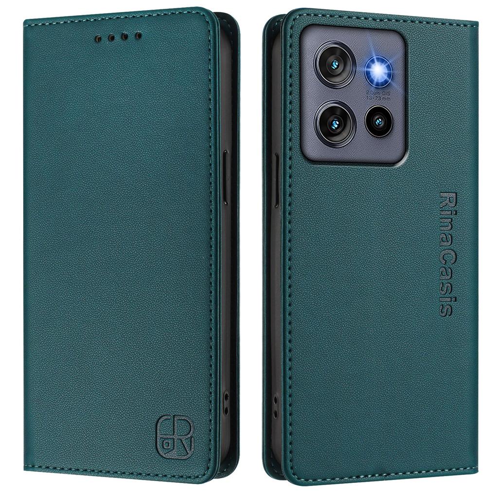 For Motorola Moto S50 5G/Motorola Edge 50 Neo 5G/Motorola ThinkPhone 25 5G Leather Case RINACASIS RC01 Phone Cover with RFID Blocking Wallet Stand