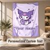 Tapestry Custom Name Text, Wall Hanging Tapestry Home Room DecorKuromi