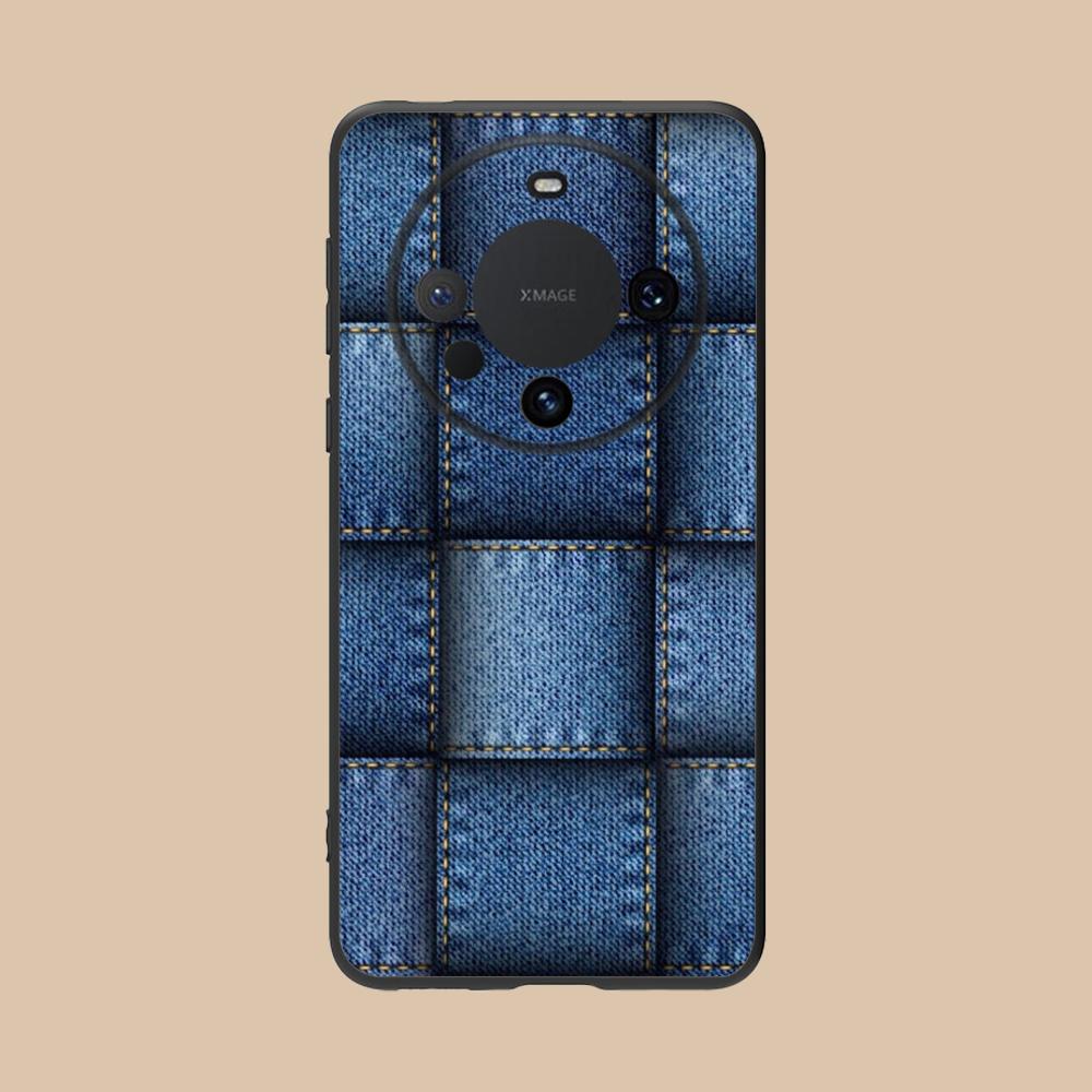 Чехол для мобильного телефона с текстурой джинсы для Huawei Mate 60 50 40 30 20 10 Pro Plus Lite E 5G Цветная печать Чехол Чехол Роскошный Красивый