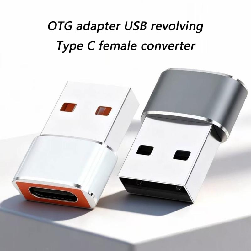 Металлический USB-адаптер на Type C OTG Простая установка Plug and Play Для мобильных устройств и ПК Быстрая передача файлов 480 Мбит/с