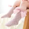 0-3Years Baby Girl Socks Spring Summer Toddler Bow Cotton Mesh Lace Baby Knee Socks Middle Tube Infant Baby Princess Long Socks