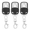 433MHz 4CH Car Key Fob Garage Door Opener Remote Control Duplicator Pack of 3