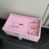 3-Tier Three Drawer Jewelry Box Dust-proof Earrings Jewelry Box Jewelry Storage Box  Home