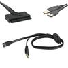 SATA 22Pin to Power ESATA Cable Splitter USB Power Wire Converter 2.5inch SATA 7+15Pin Hard Disk to eSATA Extend Cord Adapter