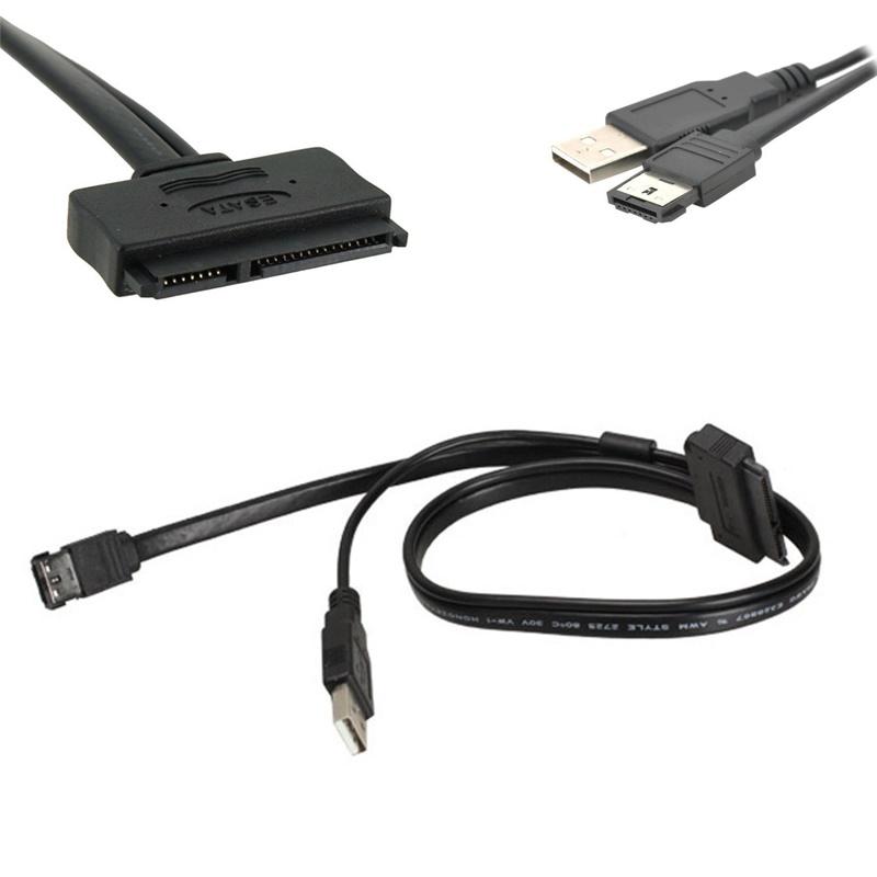 SATA 22Pin to Power ESATA Cable Splitter USB Power Wire Converter 2.5inch SATA 7+15Pin Hard Disk to eSATA Extend Cord Adapter