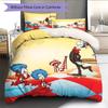 The Cat in the Hat Pattern Bedding Quilt Set  Home Decoration  Gift (1 * duvet cover + 2 * pillowcase  without core)