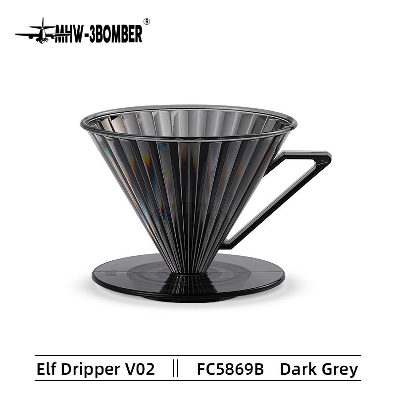 MHW-3BOMBER Pour Over Coffee Dripper with Paper Filter 1-4 Cup Hand Brewing Coffee Tools Professional Home Kitchen Accessories