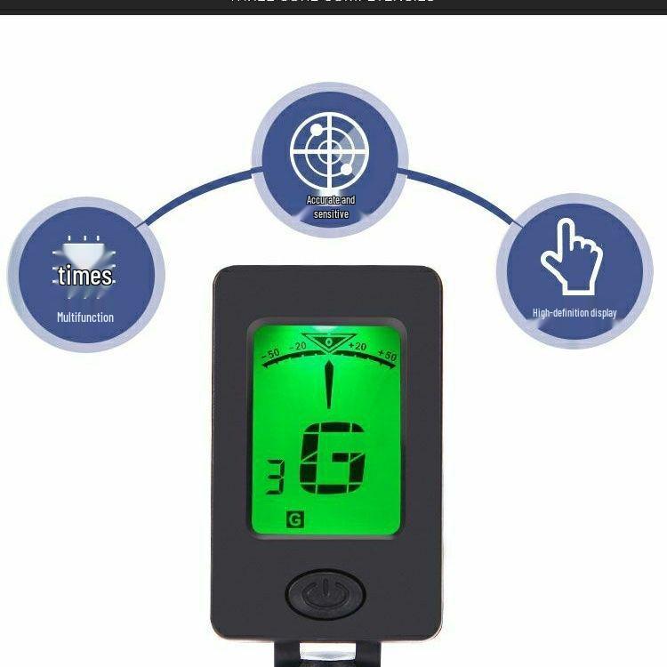 Универсальный электронный тюнер для фолк-гитары, укулеле, бас-гитары и скрипки - для начинающих