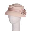 Women’s Vintage Straw Cloche Church Hat with Satin Bow | Elegant Bowler Bucket Hat for Tea Party Wedding Garden Formal Events
