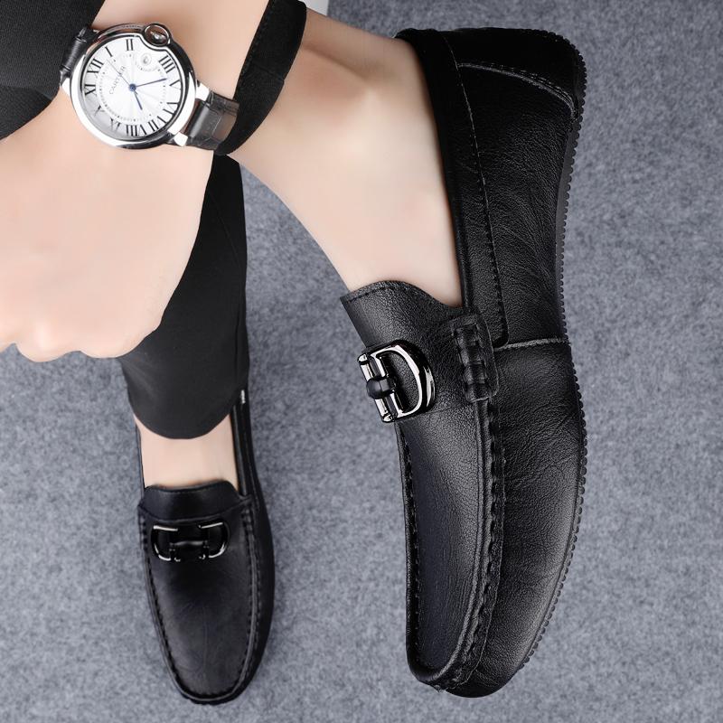 Мода 2025 Новый Бренд Дизайнер Мужские Туфли Лоферы Мода Мужские Классические Балетки Кожаные Слипоны Повседневная Обувь Мужская Удобная Обувь для Ходьбы