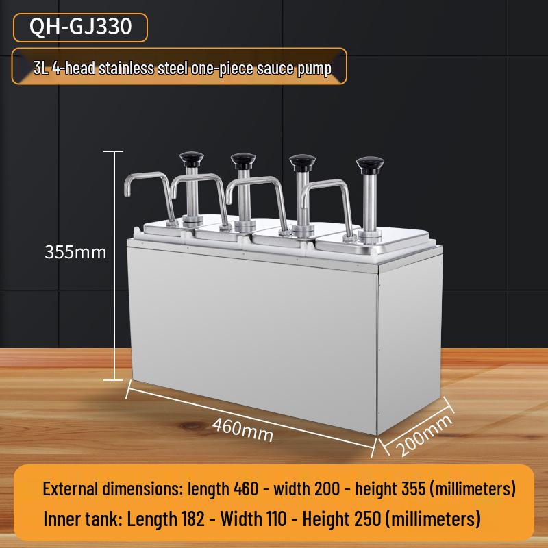 Stainless Steel Sauce Pump Dispenser for Coffee, Syrup, and Jam